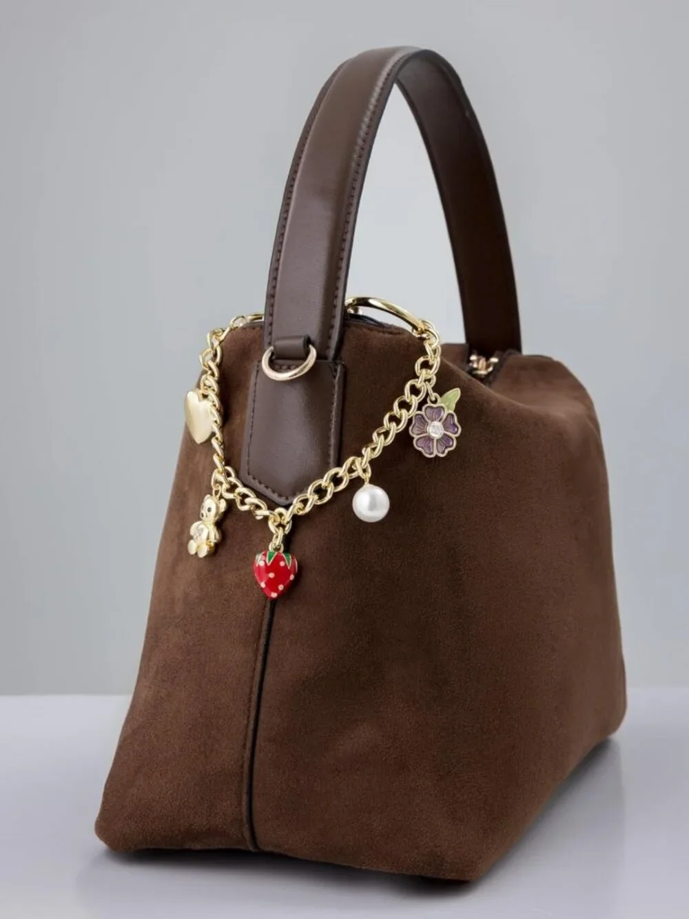 14K Gold Plated Chain Bag Charm & Keychain for Women - Stylish Accessory